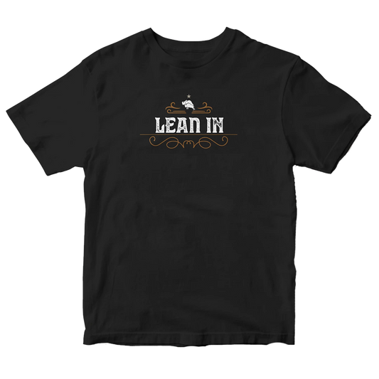 Black “Lean In” T-Shirt (Unisex)