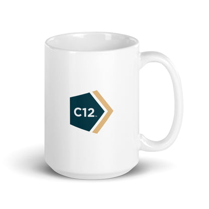 C12 15 oz White Glossy Mug