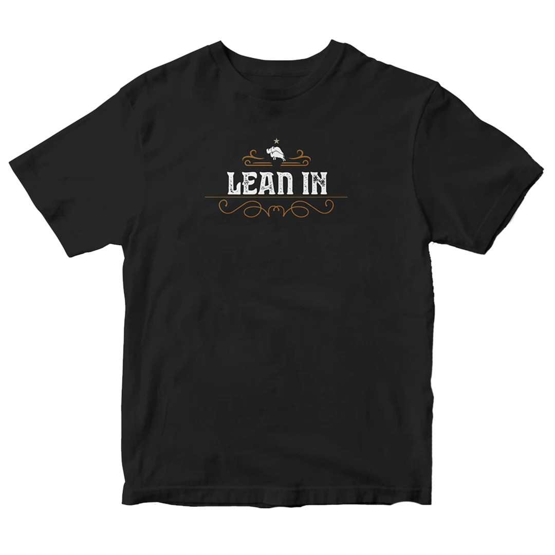 Black “Lean In” T-Shirt (Unisex)