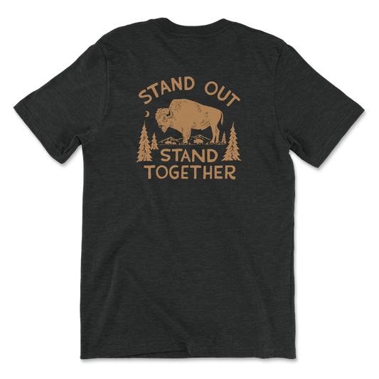 "Stand Out & Stand Together" Black Tee